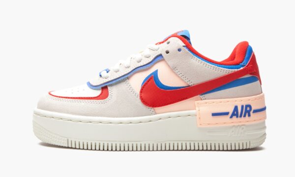 NIKE WMNS AIR FORCE 1 SHADOW “Sail / Royal /Red” (Voile / Royal / Rouge)