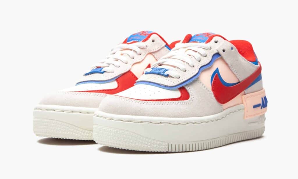 nike wmns air force 1 shadow "sail / royal /red" (voile / royal / rouge)