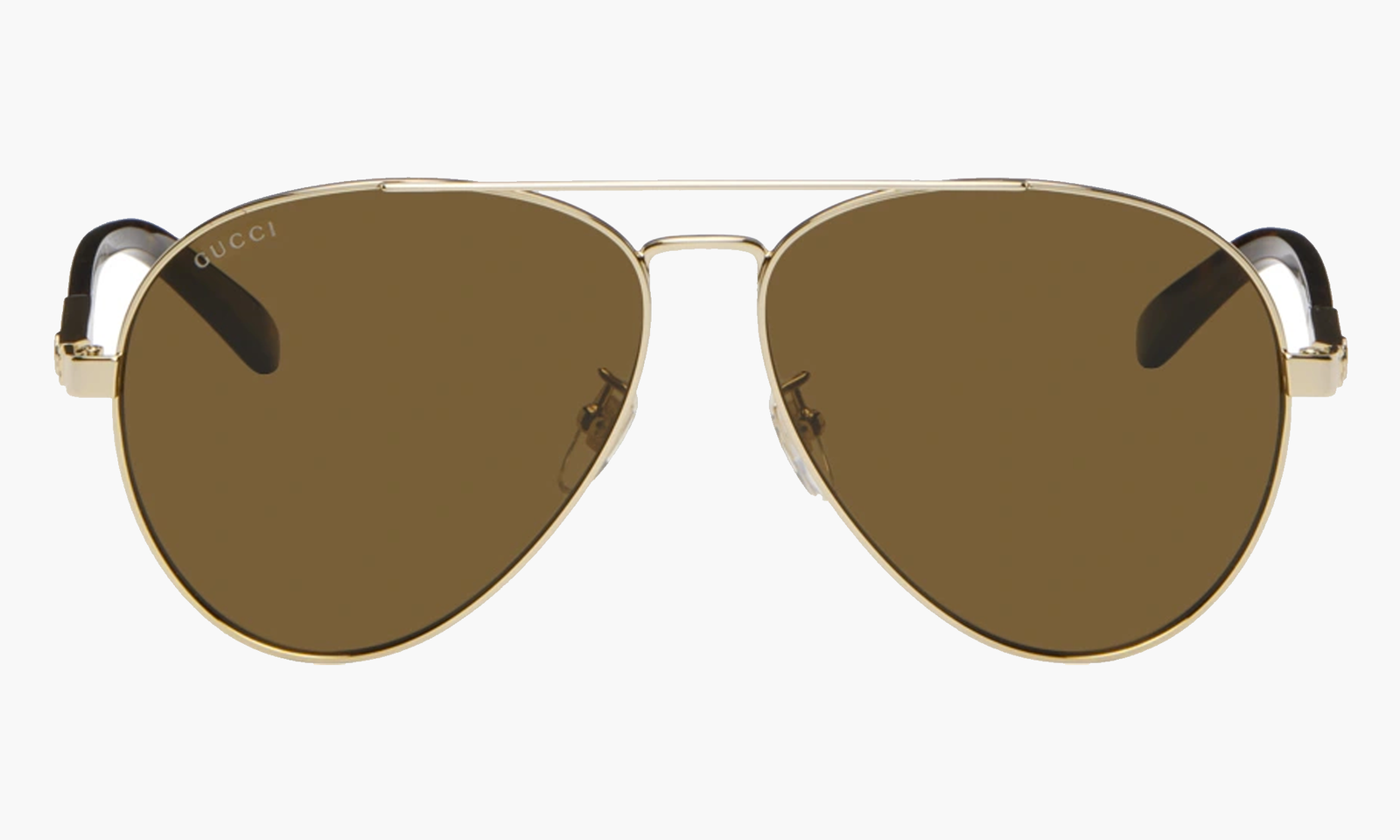 GUCCI - Lunettes de soleil aviateur dorées